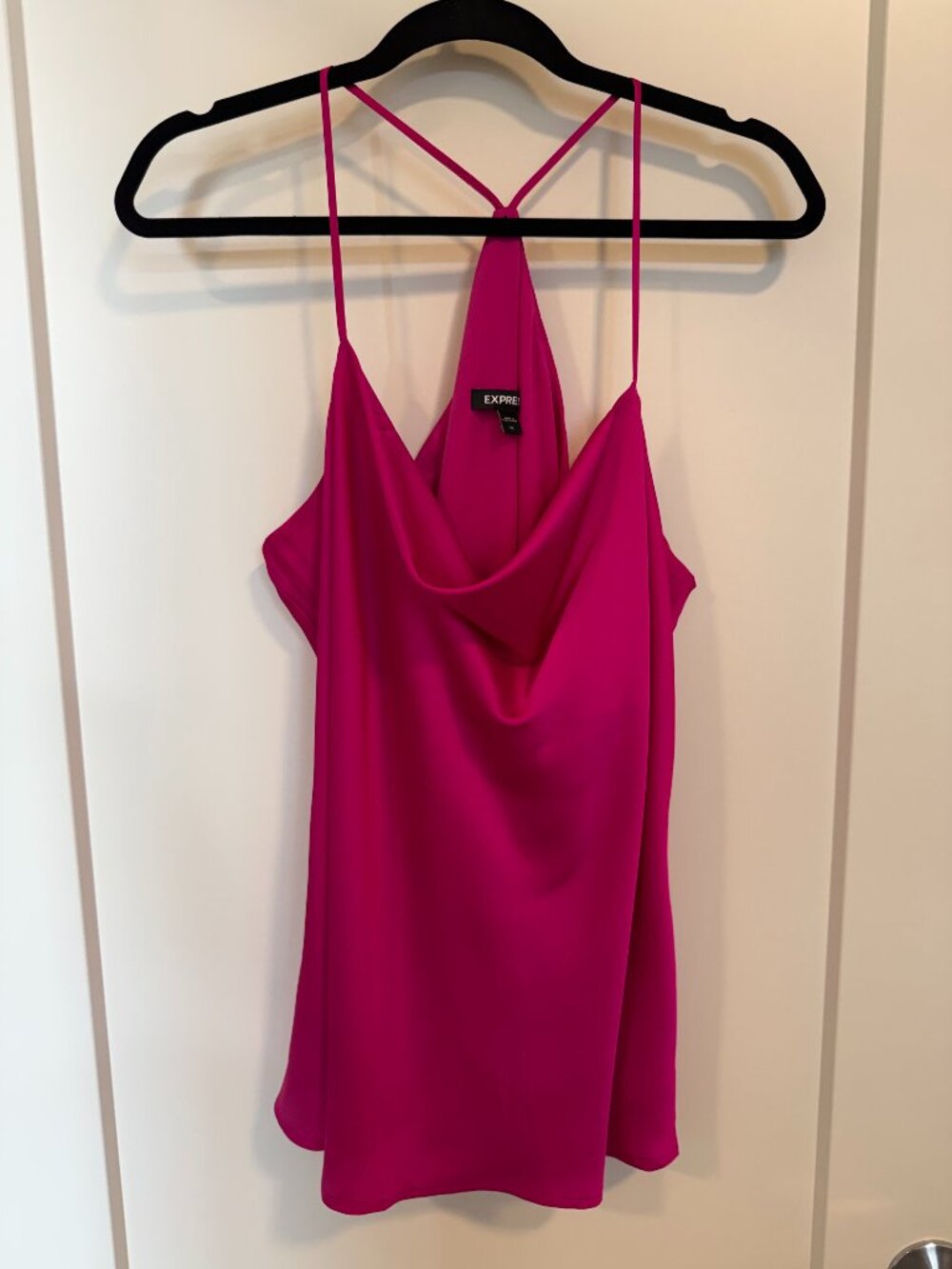 Express Hot Pink Cowl Neck Tank | XL